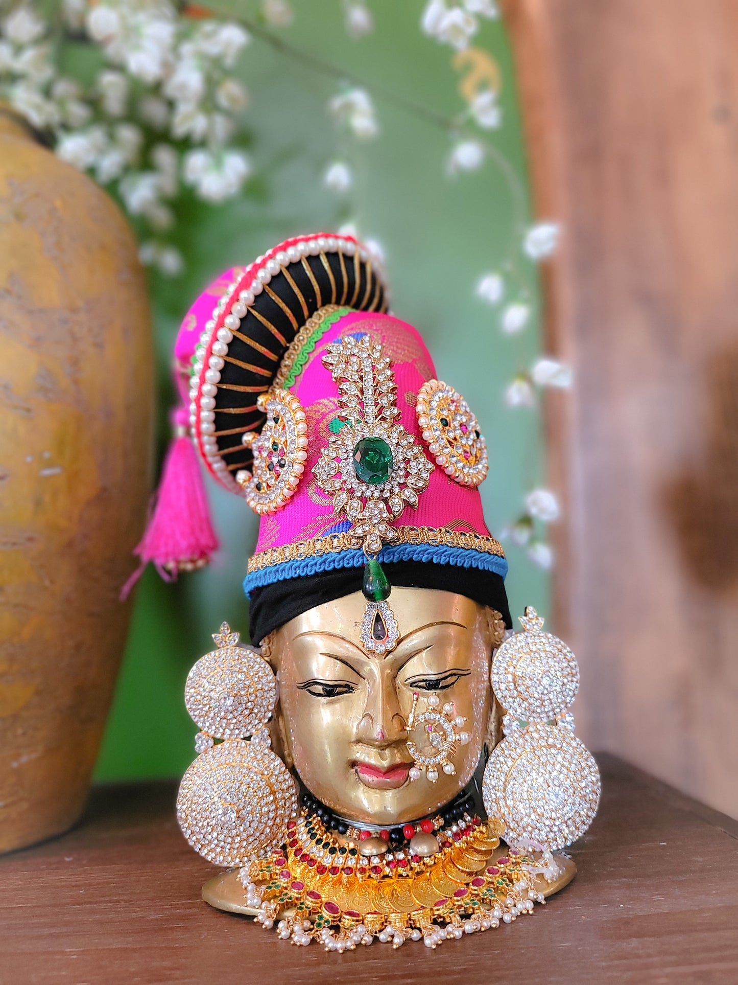 Vastra Kirita - Ammavaru Crown with Brocade Fabric