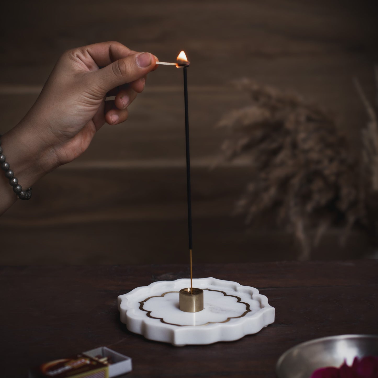 Vasantam - Marble Incense Holder