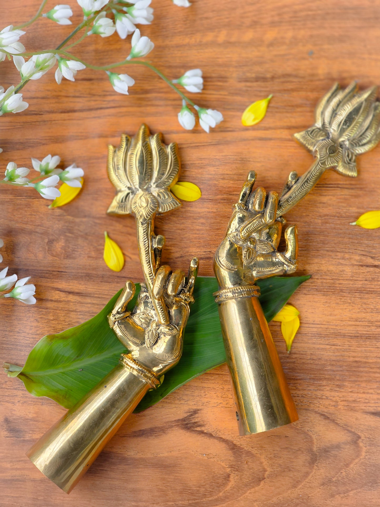 Padma Hastham - Brass Lotus Hands for Deity Decoration