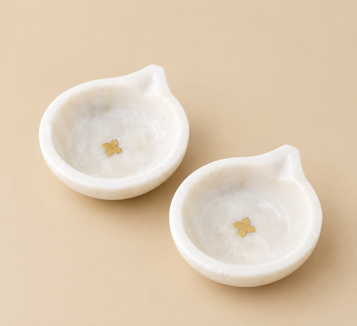 Padmini Marble Diya (Set of 2)