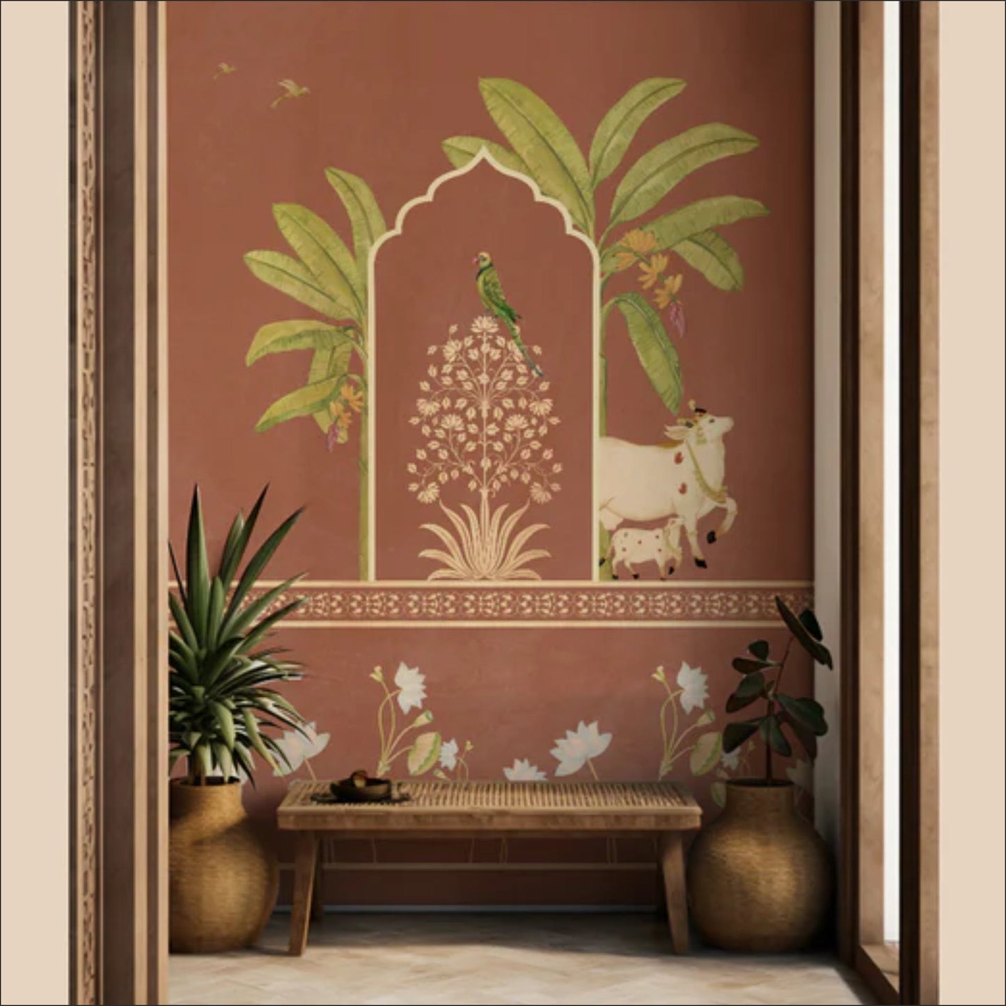 Avian Elegance | Pichwai and Architecture | My Space of Joy