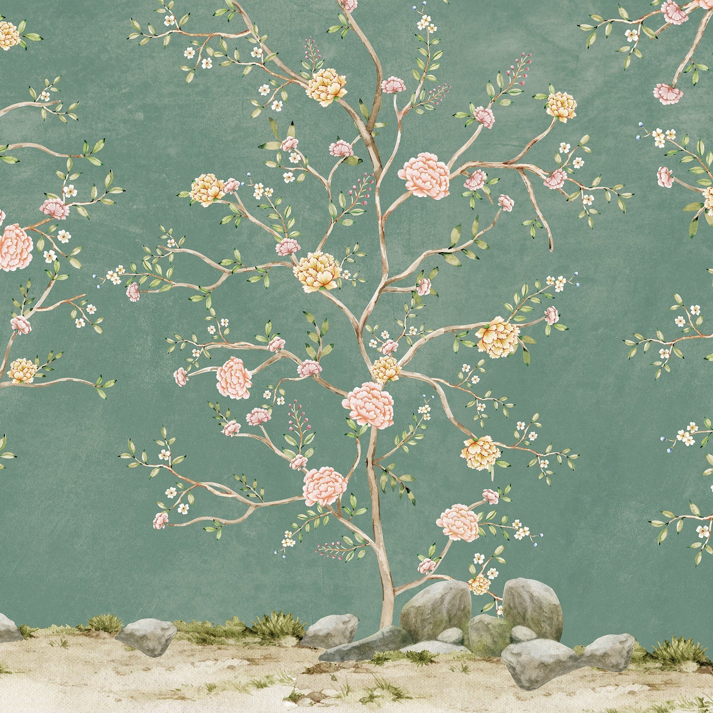 Ephemeral Elegance Dark Green | Chinoiseries | My Space of Joy