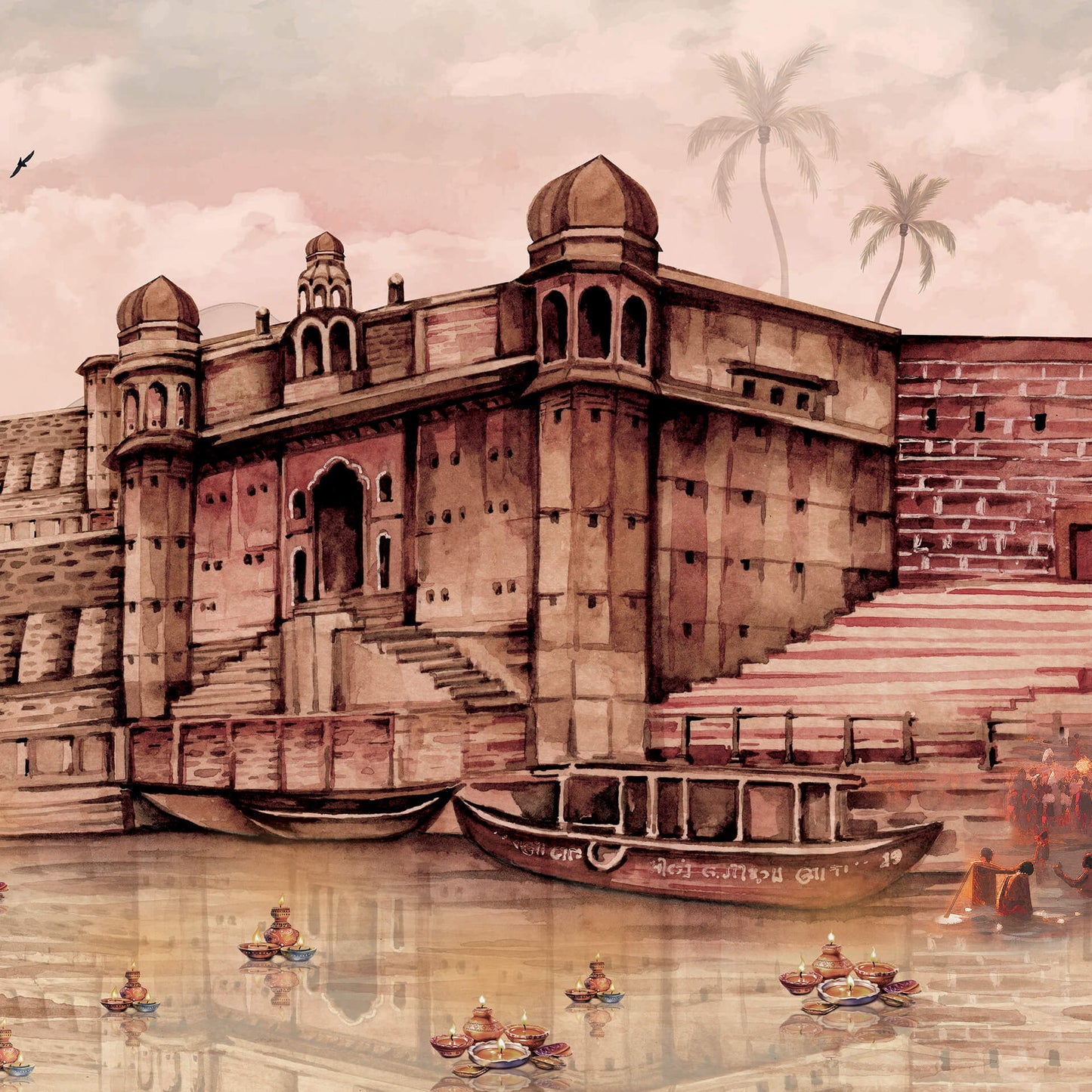 Glimmer Of The Ghat | Pichwai and Architecture | My Space of Joy