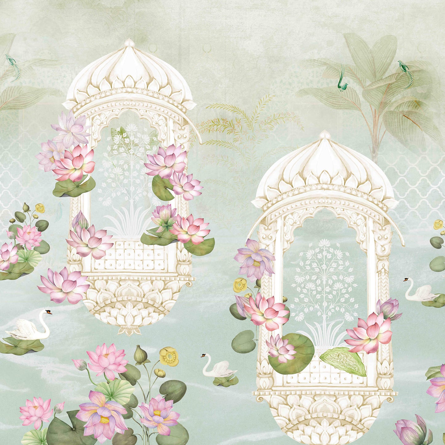 Lotus Garden | Pichwai and Architecture | My Space of Joy