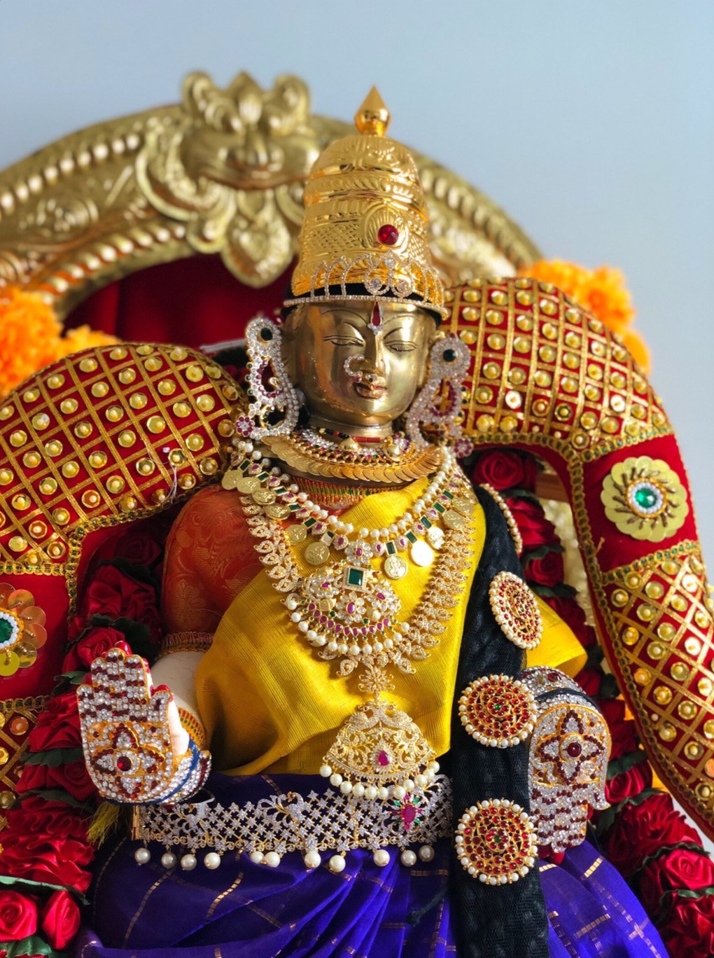 Swarna Kiritam – Brass Crown for Deity Alankaram of
