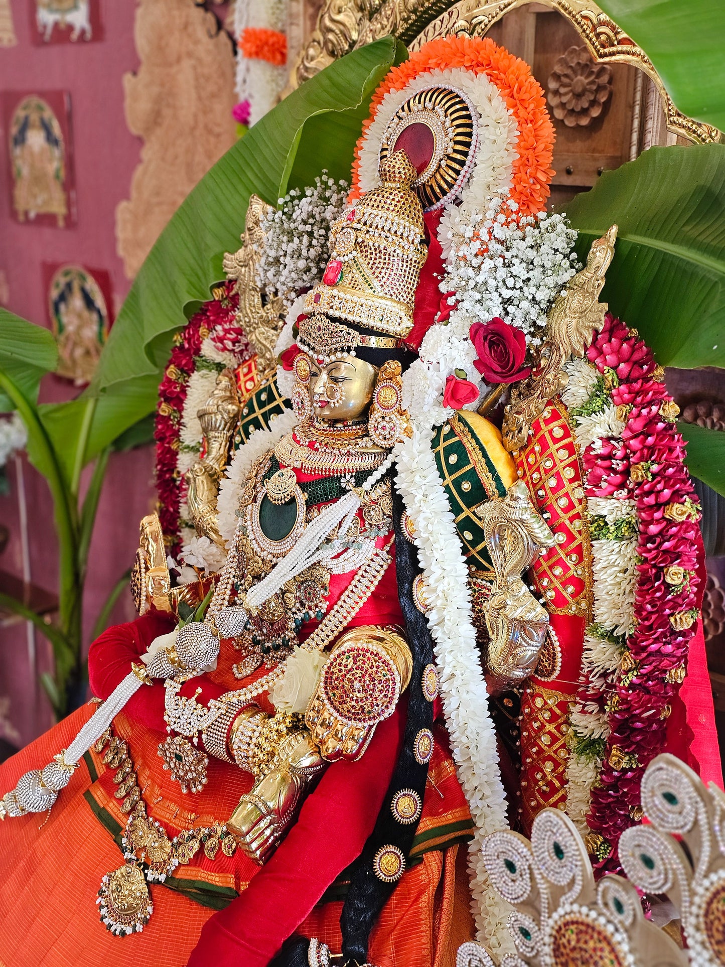Divya Pathakam Koppu - Pearl Head Bun Ornament with Pathakam