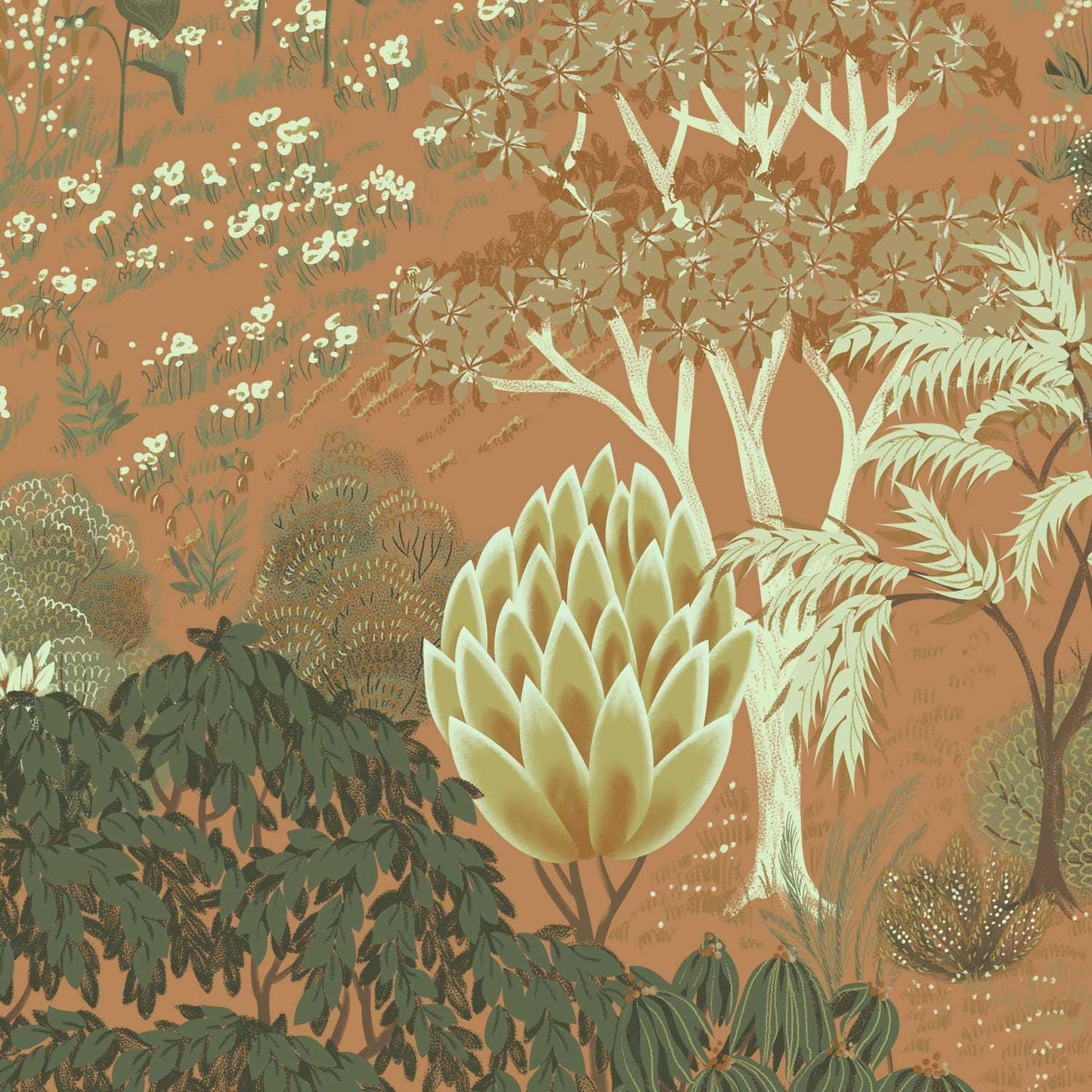 Botanical Forest | Vintage-Inspired Tree Wall Mural