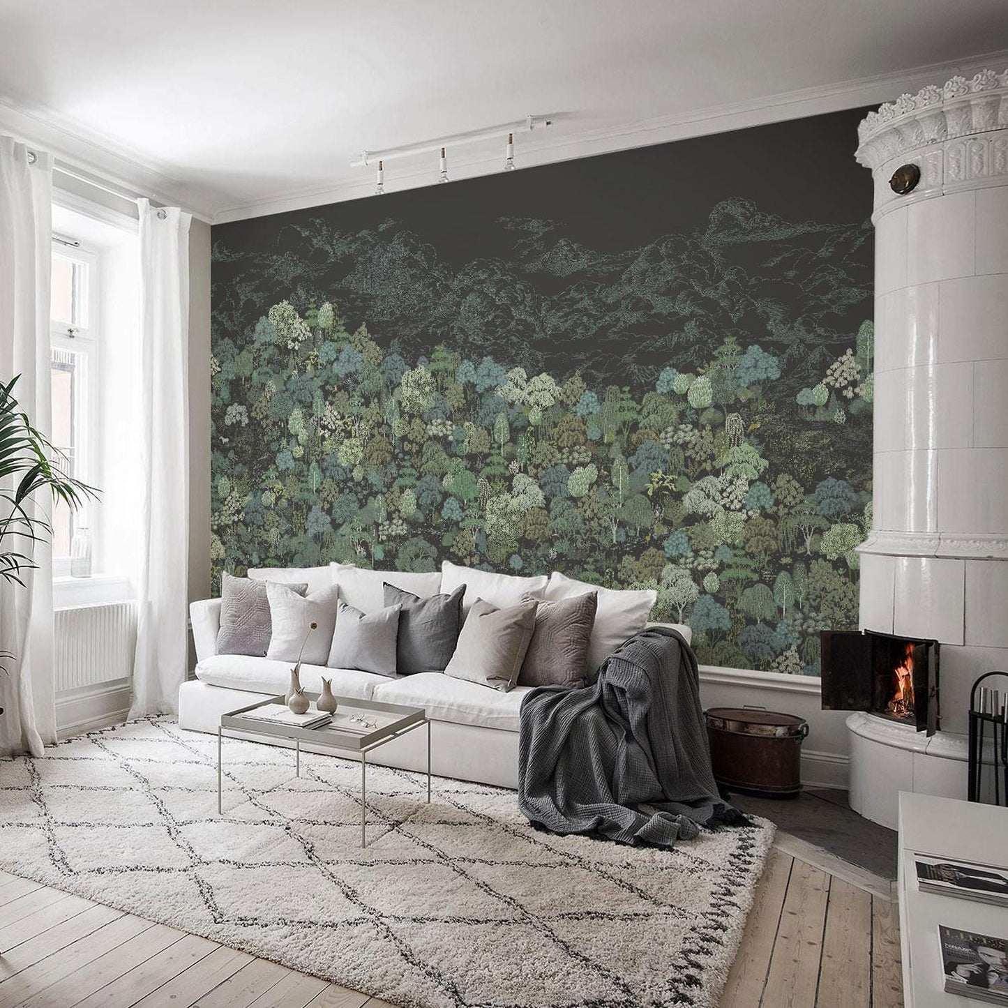 Deep Forest | Moody Botanical Wallpaper