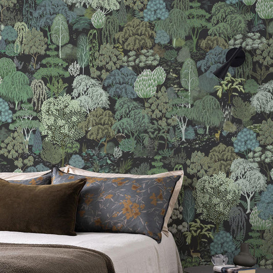 Deep Forest | Moody Botanical Wallpaper