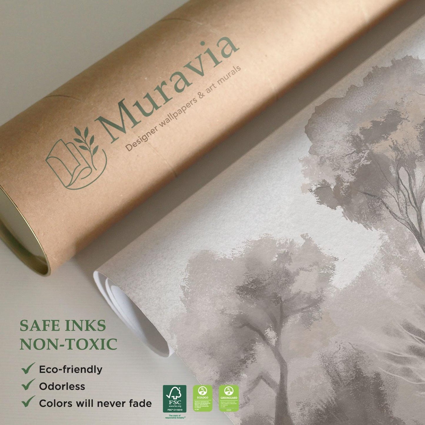 Vintage Tree | Botanical Landscape Wallpaper