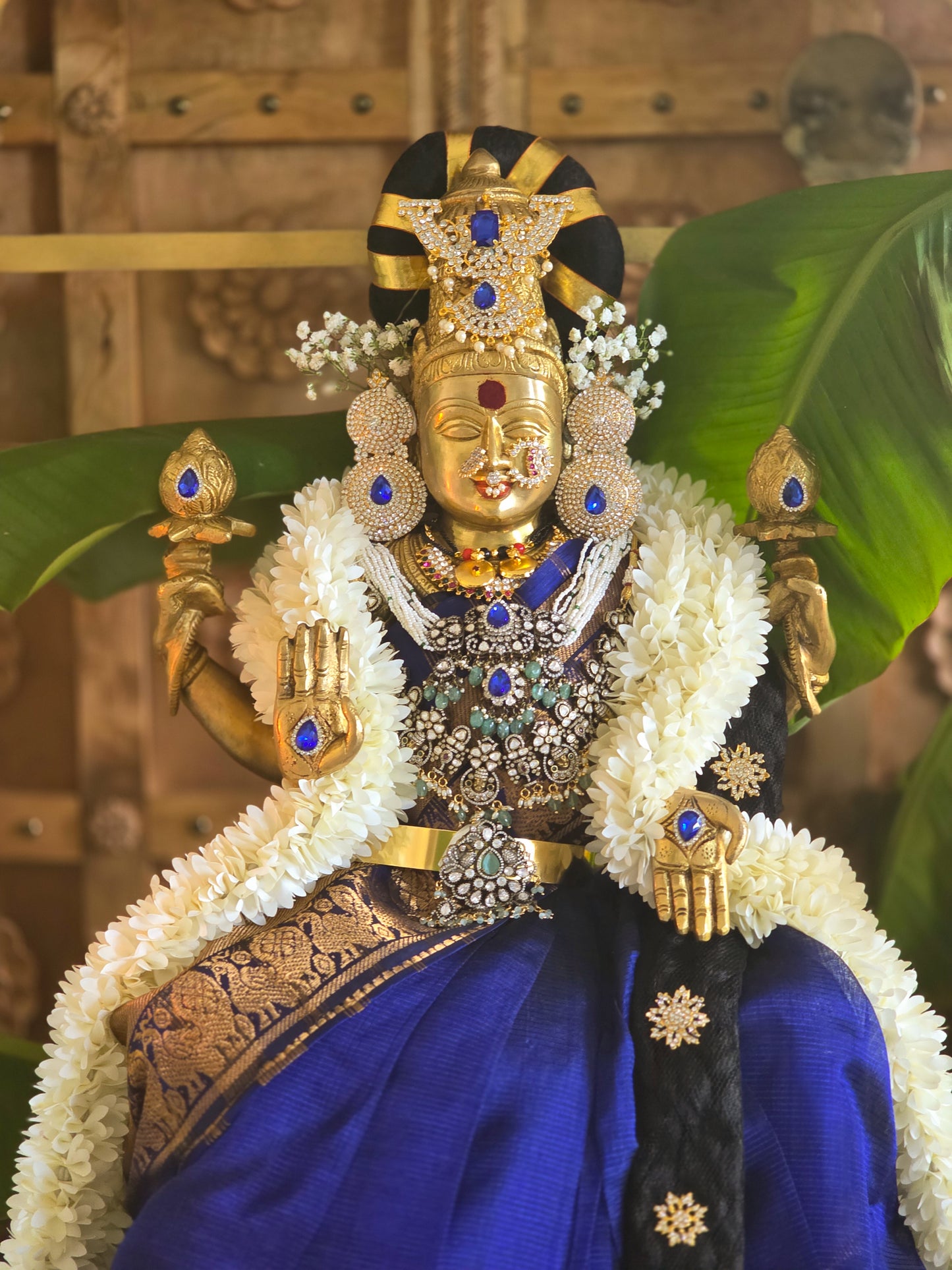 Swarna Padma Lakshmi - The golden grace brass idol