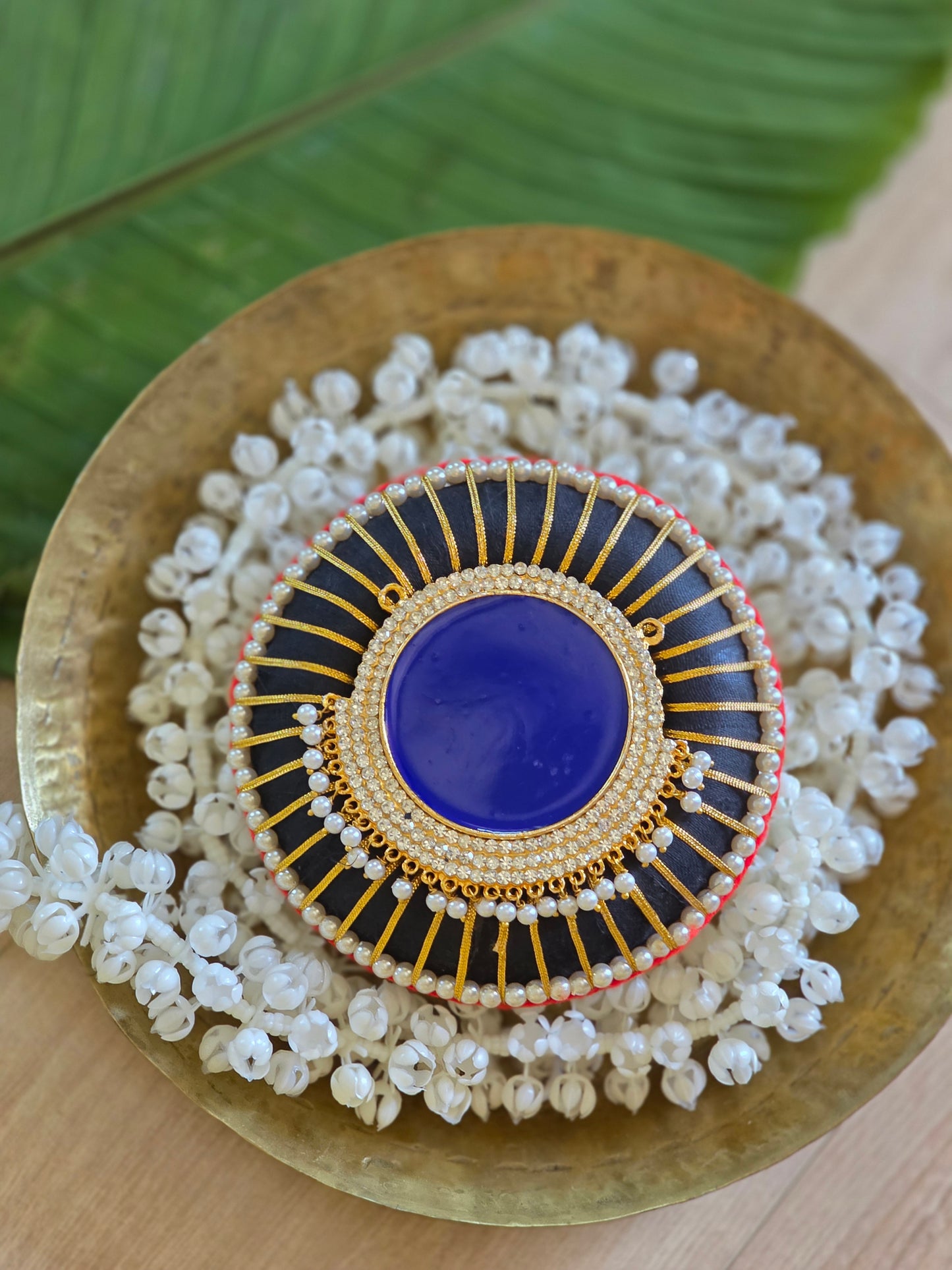 Divya Pathakam Koppu - Pearl Head Bun Ornament with Pathakam