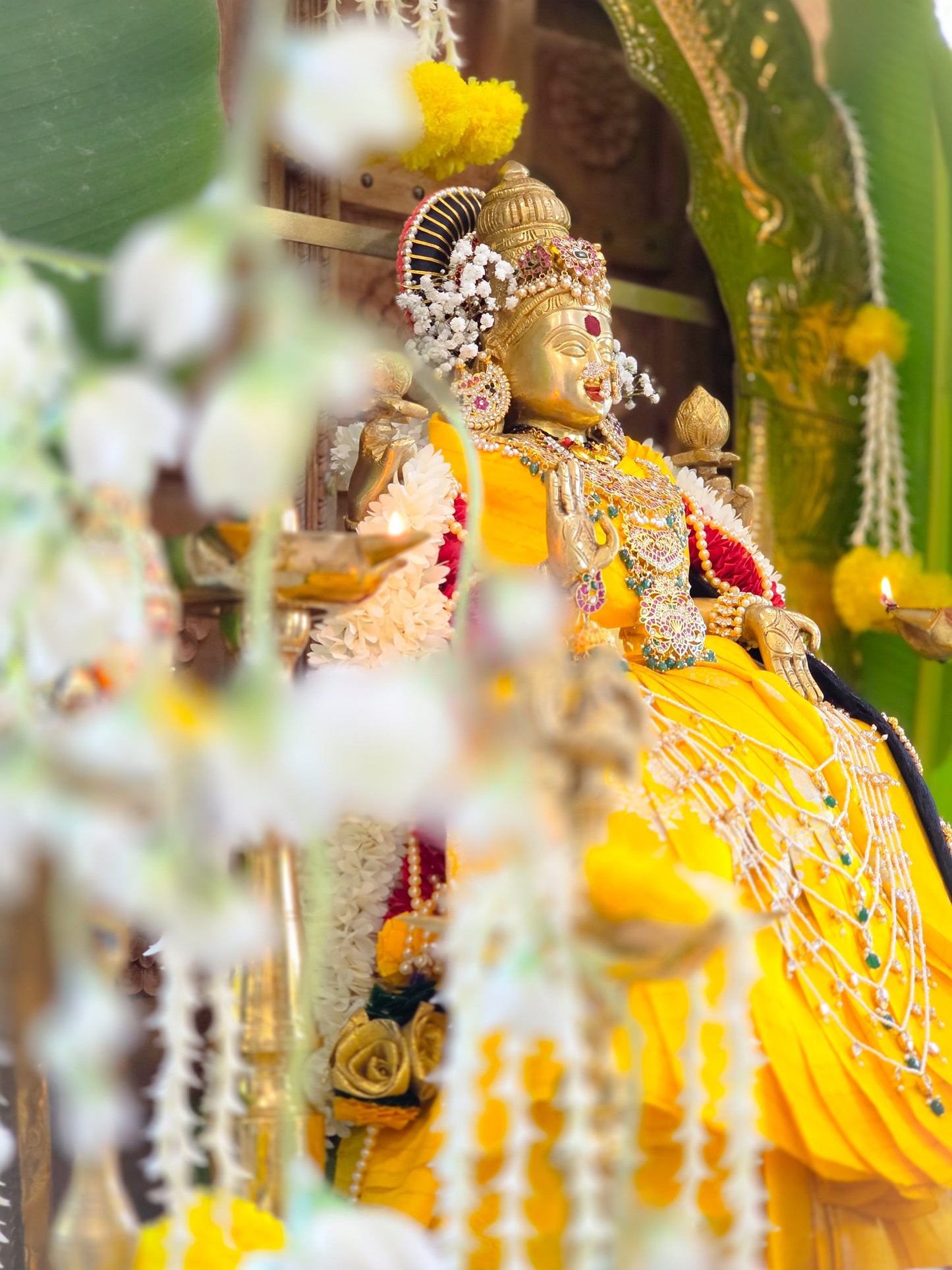 Swarna Padma Lakshmi - The golden grace brass idol