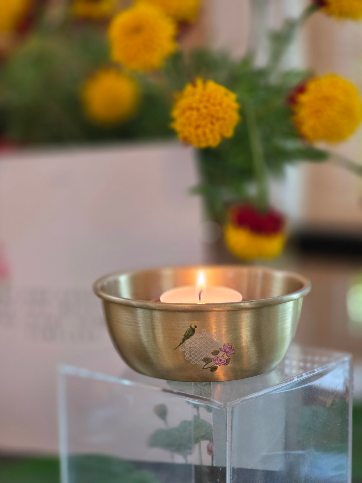 Kili Kolam Brass dessert bowls