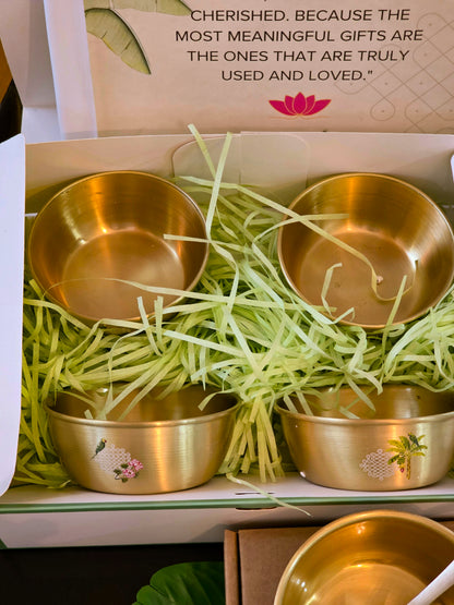 Kili Kolam Brass dessert bowls