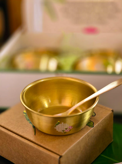 Kili Kolam Brass dessert bowls