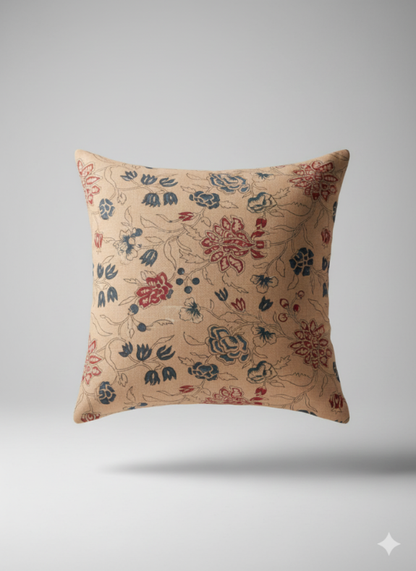 Kusuma Rekhavali – Reversible Floral Cushion Cover