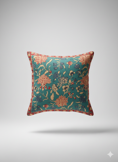 Kusuma Rekhavali – Reversible Floral Cushion Cover