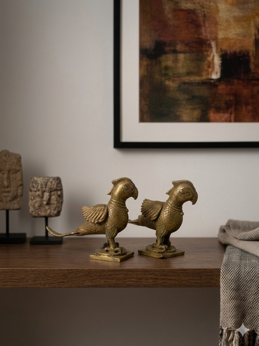 Shuka Yugmam - The Heritage Brass Parrot Pair