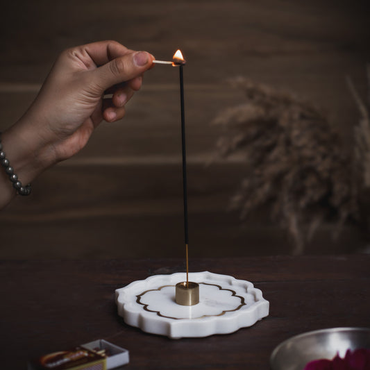 Vasantam - Marble Incense Holder 