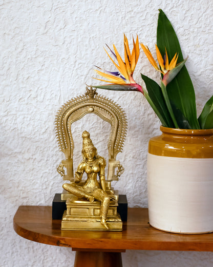 Lalitha parameshwari - Antique Brass Ammavaru Idol