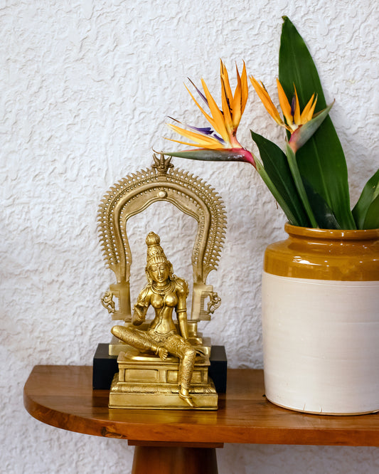 Lalitha parameshwari - Antique Brass Ammavaru Idol