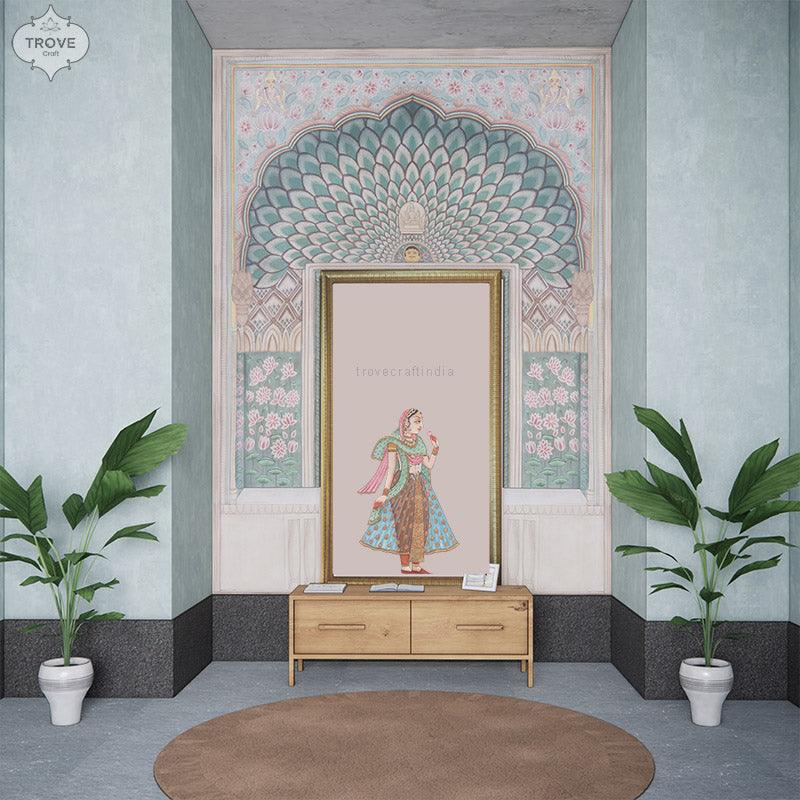 Pastel Lotus Palace Wallpaper
