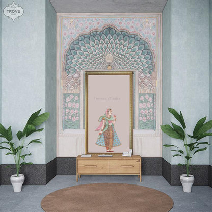 Pastel Lotus Palace Wallpaper