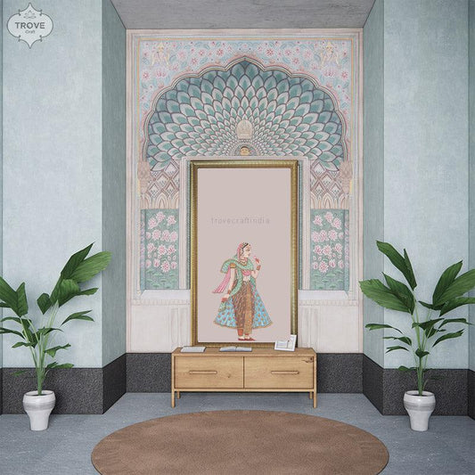 Pastel Lotus Palace Wallpaper