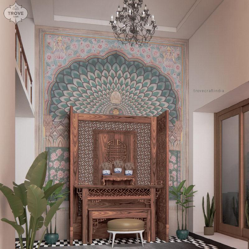 Pastel Lotus Palace Wallpaper