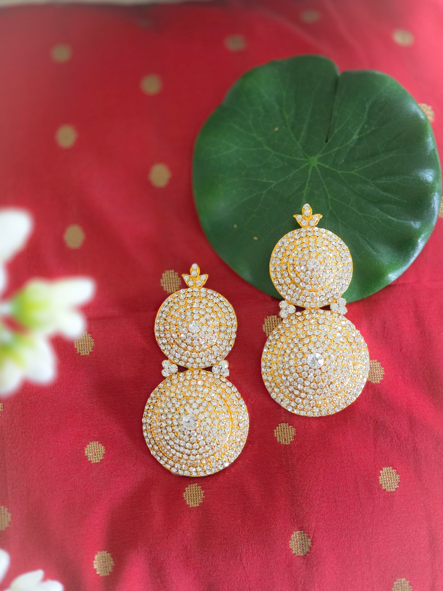Ratna Karnika - Ammavaru Round Earrings – Temple Style Alankaram