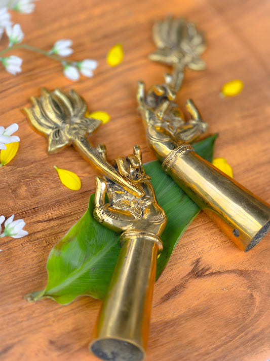 Padma Hastham - Brass Lotus Hands for Deity Decoration
