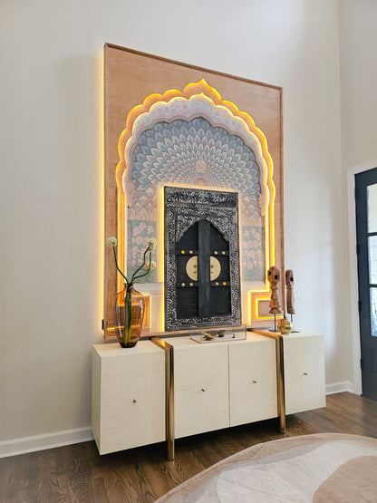 The Jaipur Lotus Gate - Grandeur Heritage-Inspired Wall Art