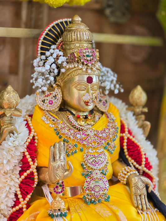 Swarna Padma Lakshmi - The golden grace brass idol