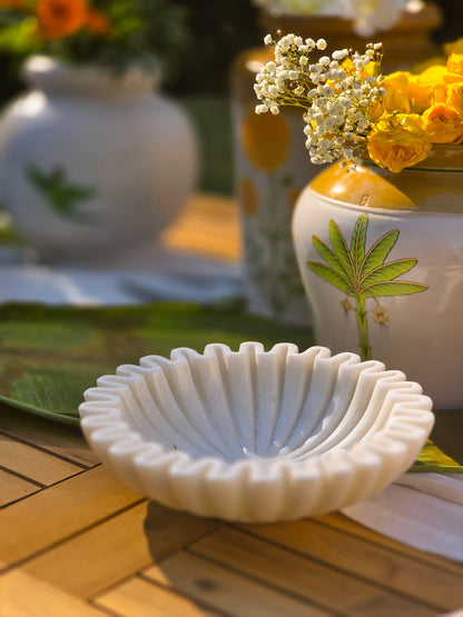 Ruffle Edge Marble Bowl