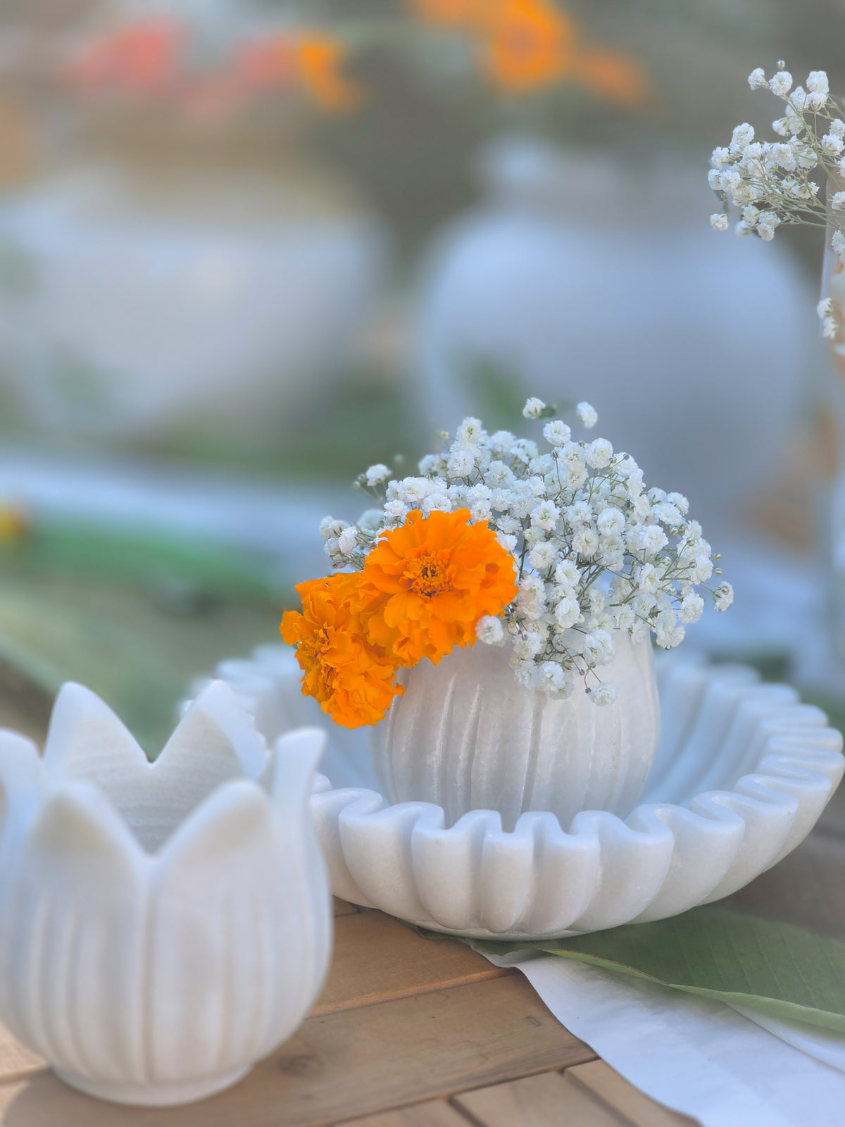 Tulip Blossom Marble votive