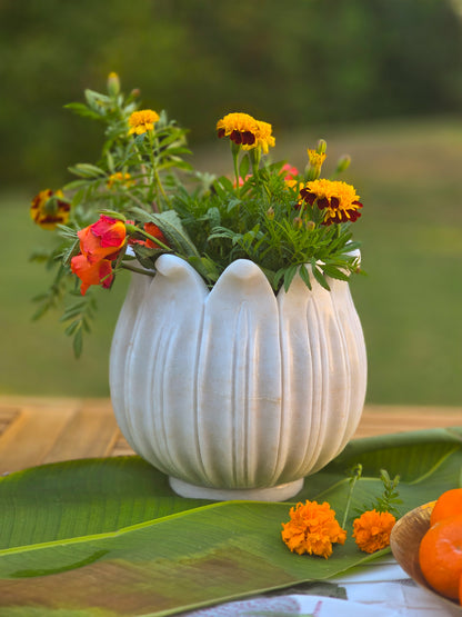 Grande Tulip Marble Vase
