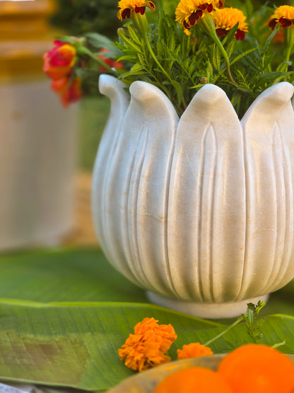Grande Tulip Marble Vase