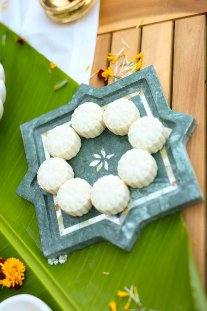 Emerald Green Square Marble Plate
