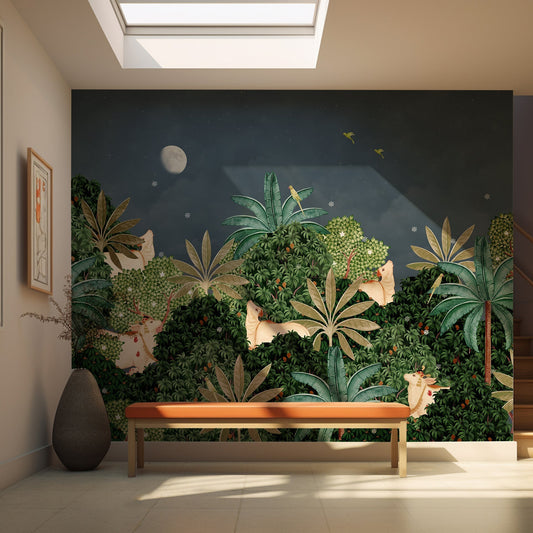 Hide N Seek Blue | Pichwai and Architecture | My Space of Joy