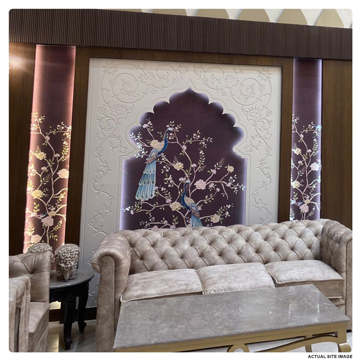 Garden Of Tranquility Maroon | Chinoiseries | My Space of Joy