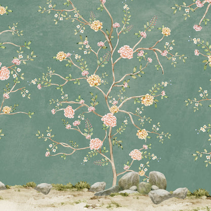 Ephemeral Elegance Dark Green | Chinoiseries | My Space of Joy
