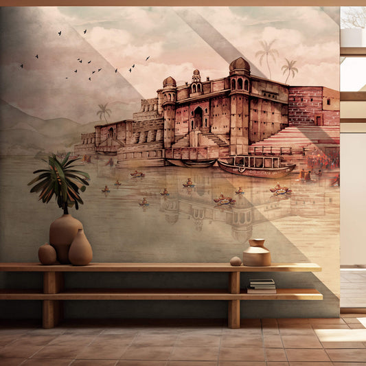 Glimmer Of The Ghat | Pichwai and Architecture | My Space of Joy