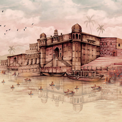 Glimmer Of The Ghat | Pichwai and Architecture | My Space of Joy