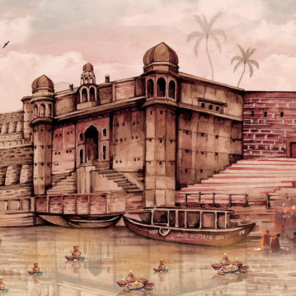 Glimmer Of The Ghat | Pichwai and Architecture | My Space of Joy