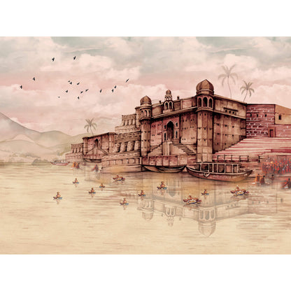 Glimmer Of The Ghat | Pichwai and Architecture | My Space of Joy