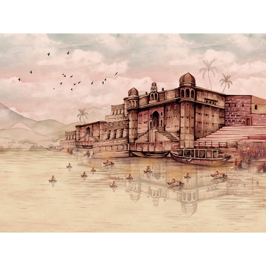 Glimmer Of The Ghat | Pichwai and Architecture | My Space of Joy