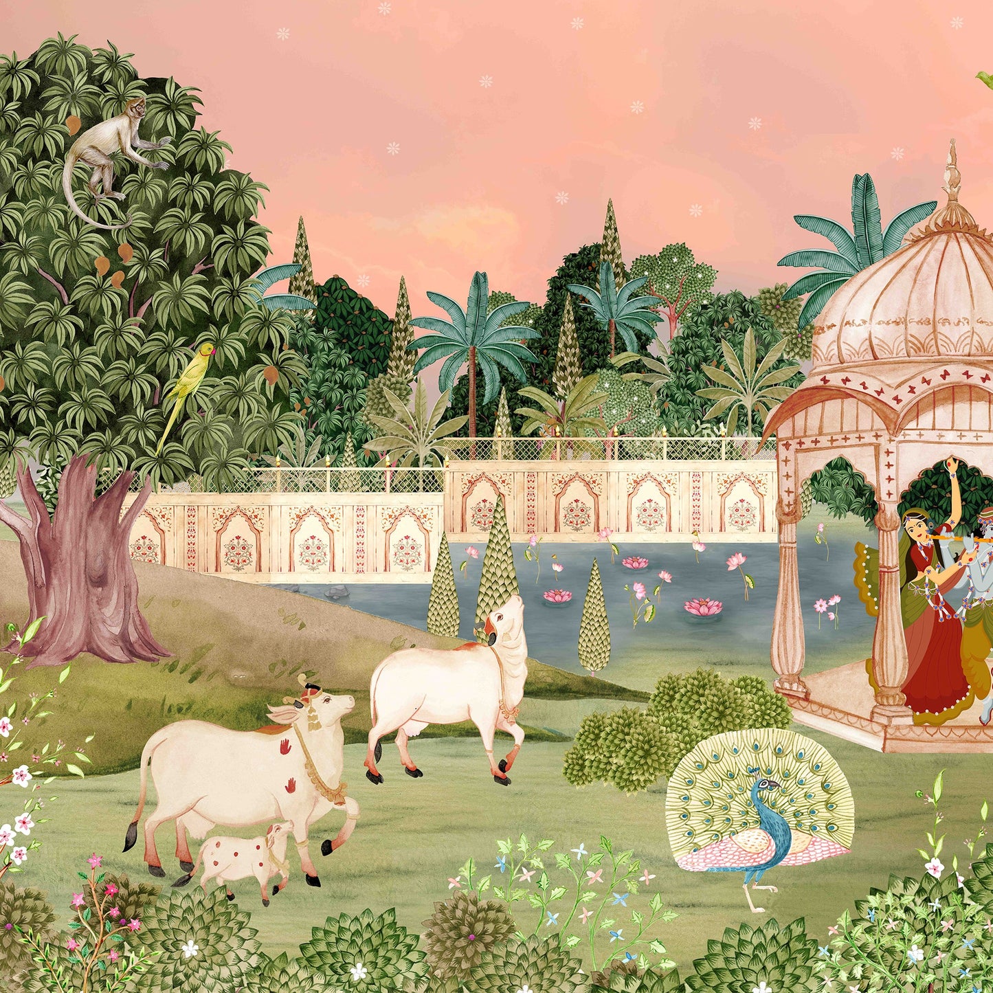 Rasleela With Radha Krishna | Pichwai and Architecture | My Space of Joy