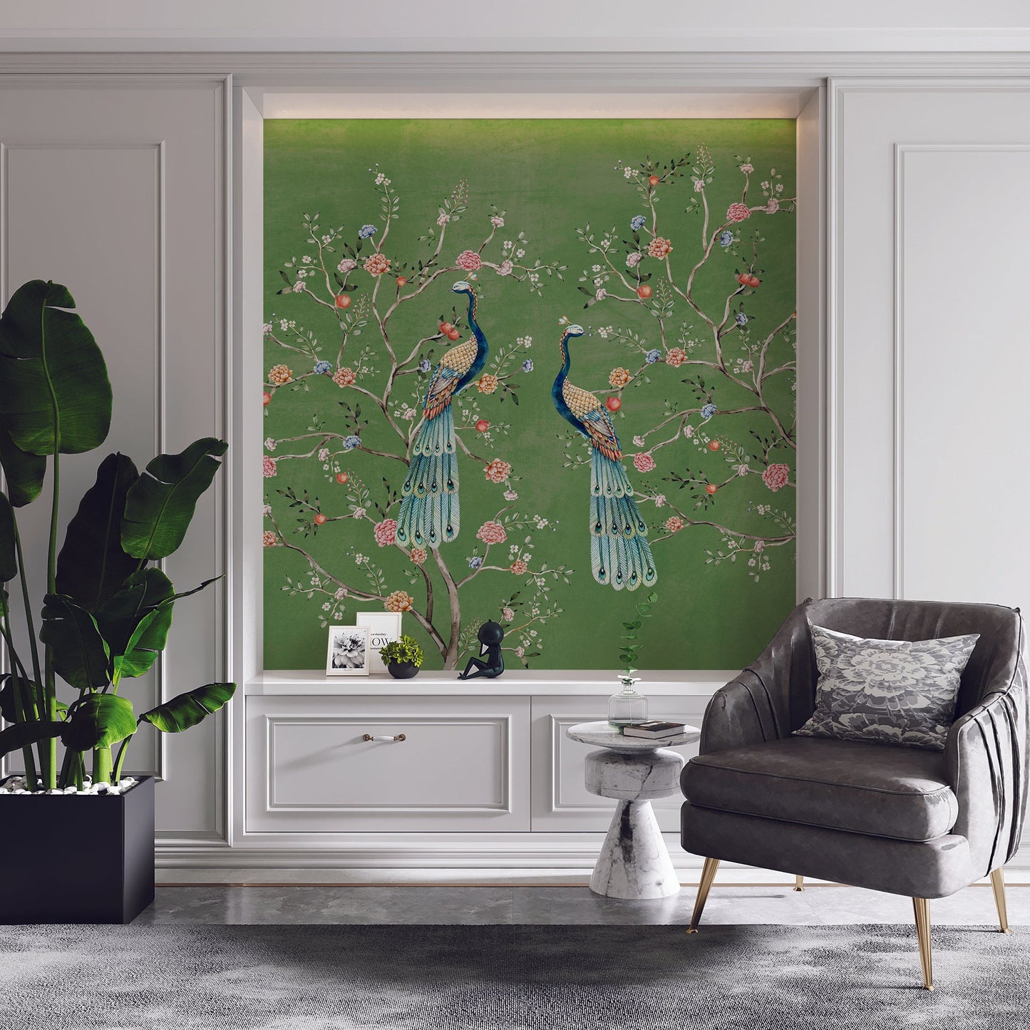 Elegant Peacocks | Pichwai and Architecture | My Space of Joy