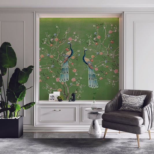 Elegant Peacocks | Pichwai and Architecture | My Space of Joy
